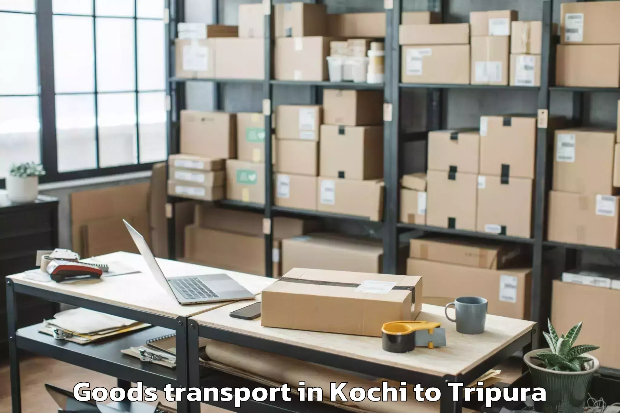 Get Kochi to Amarpur Gomati Goods Transport